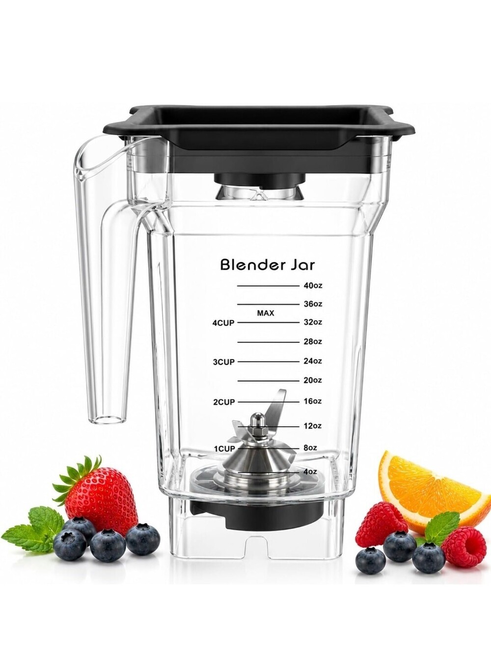 75oz Four-Side Blender Jar Replacement Compatible with Blendtec Total & Classic